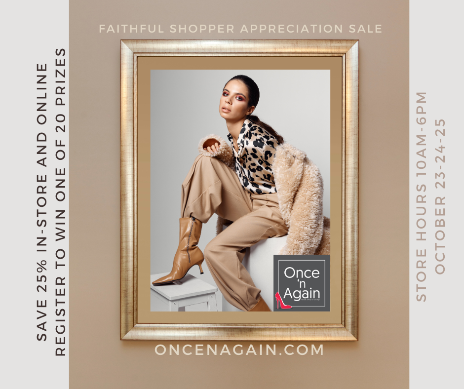 You'll find preowned high-quality women's clothing, men's clothing, designer handbags, shoes, unique home décor, and stunning jewelry.